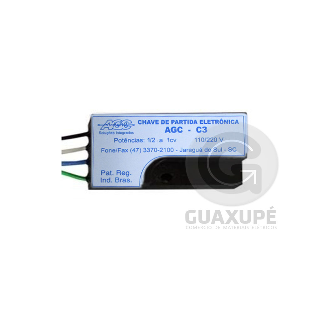 CHAVE DE PARTIDA ELETRÔNICA AGC (VR4 ATÉ 2 HP)